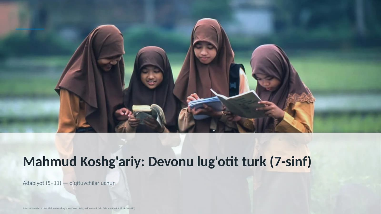 Mahmud Koshg'ariy: Devonu lug'otit turk (7-sinf)