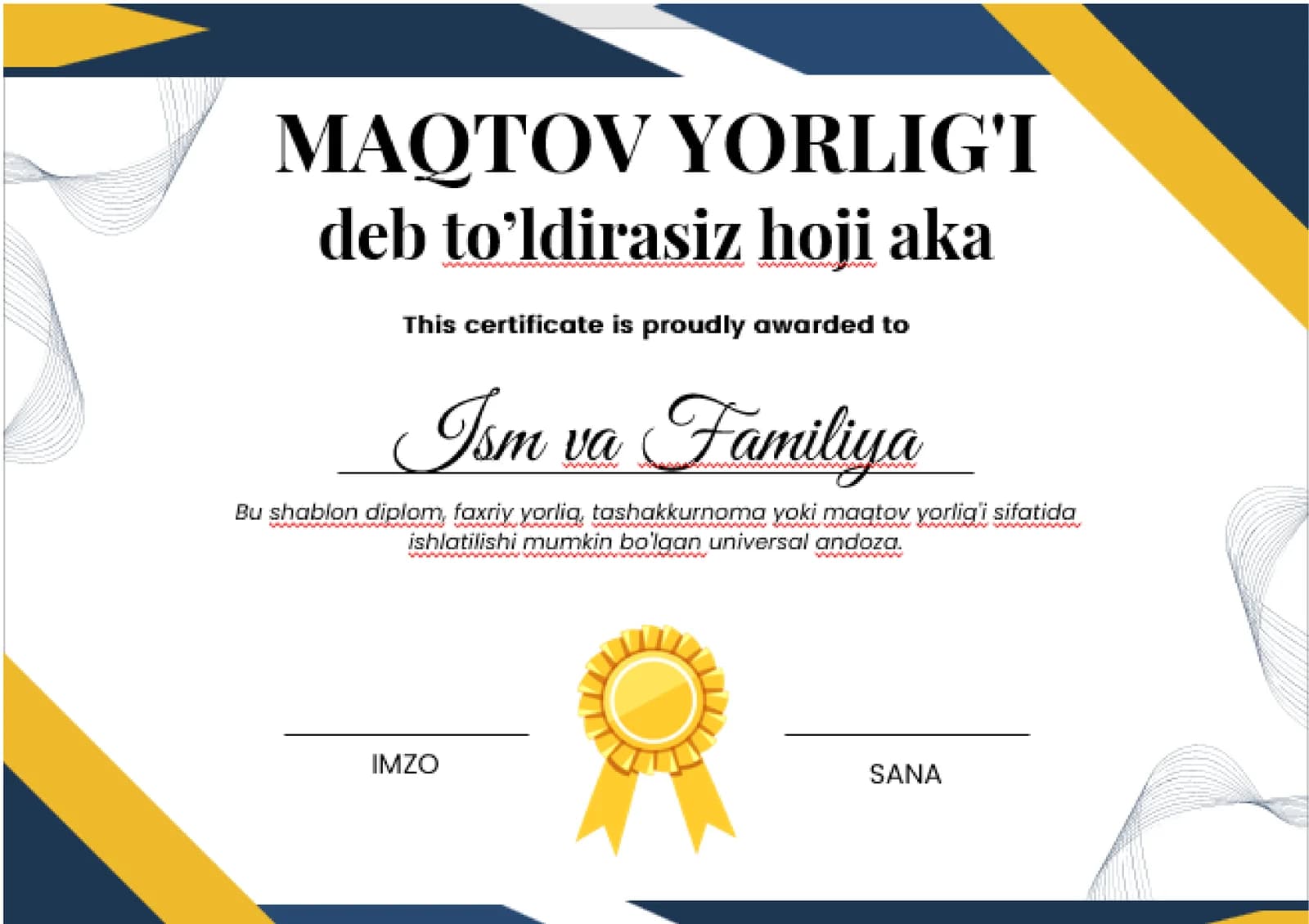 MAQTOV YORLIQ