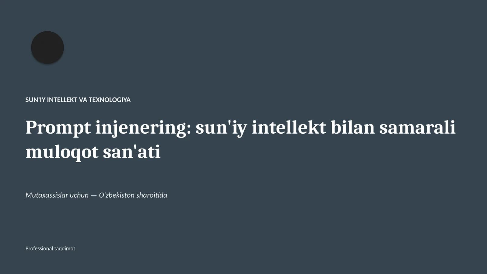 Prompt injenering: sun'iy intellekt bilan samarali muloqot san'ati