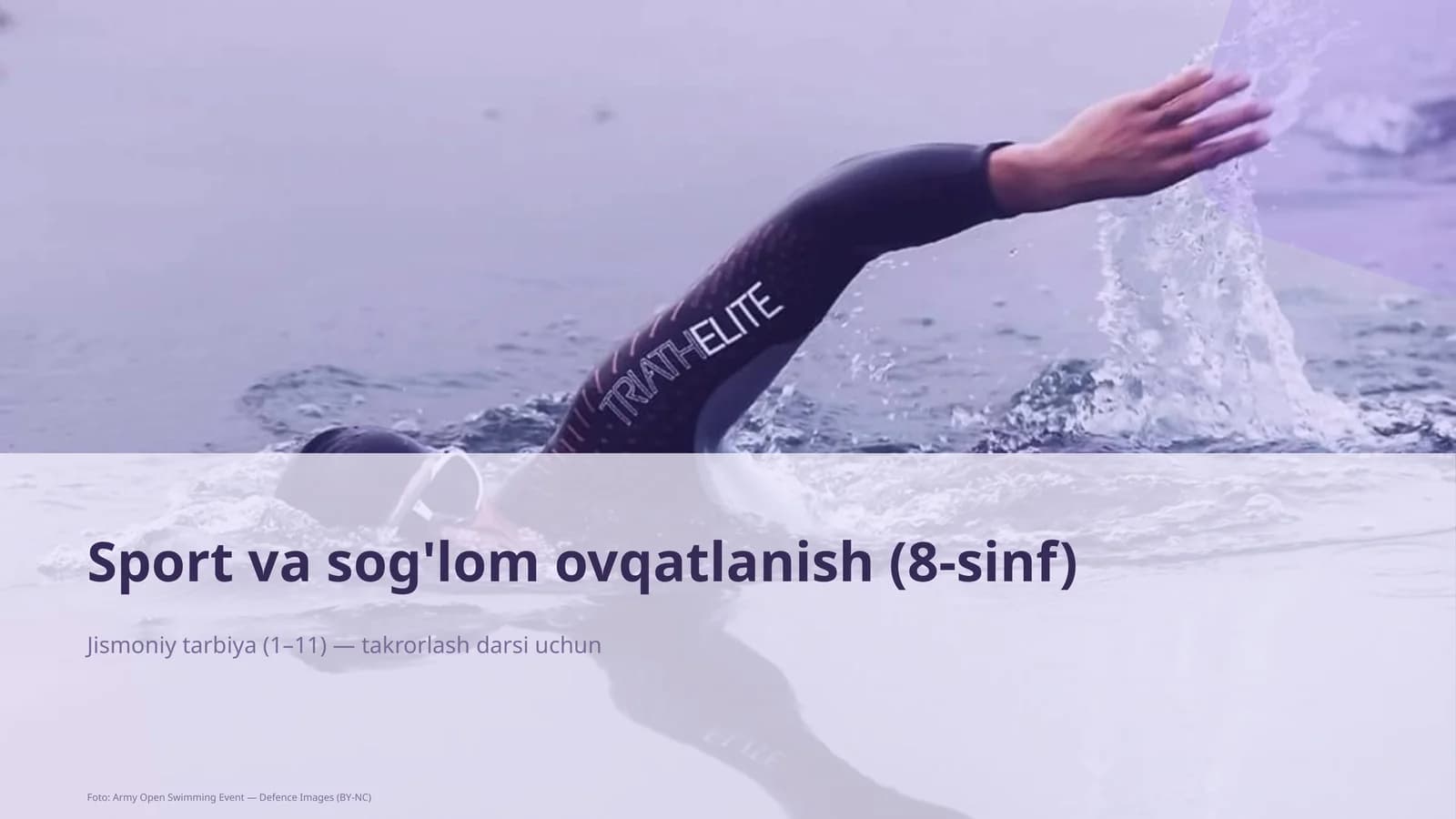 Sport va sog'lom ovqatlanish (8-sinf)