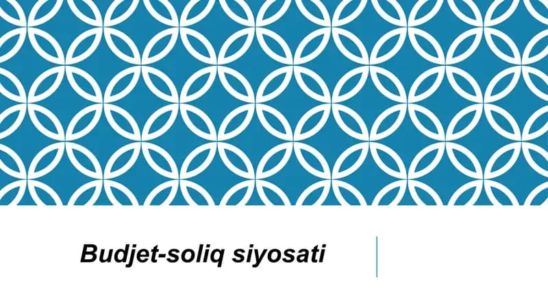 Budjet-soliqsiyosati