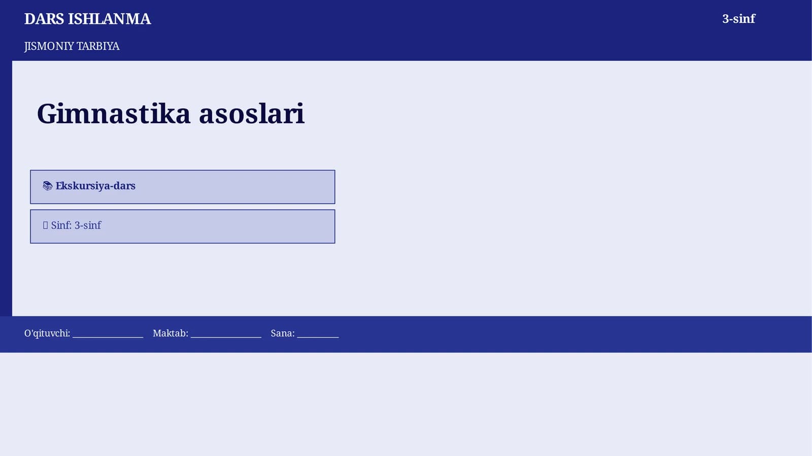 DARS ISHLANMA