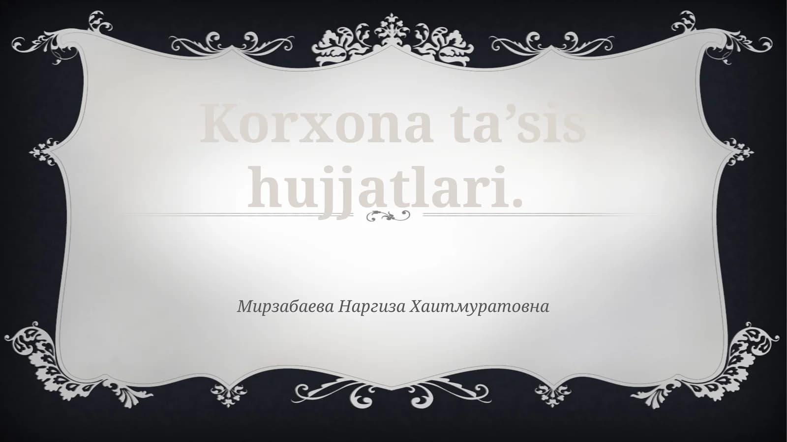Ta'sish hujjatlari