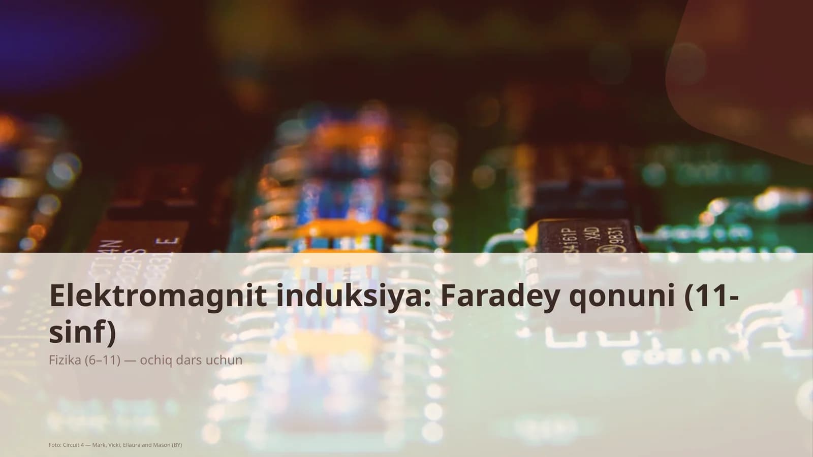 Elektromagnit induksiya: Faradey qonuni (11-sinf)