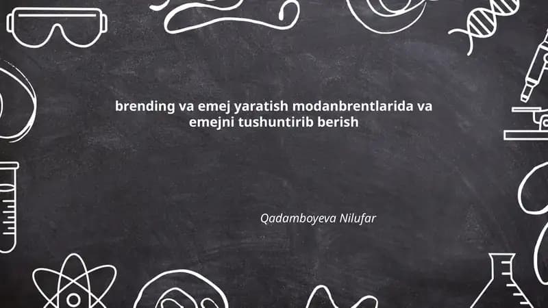 brending va emej yaratish modanbrentlarida va emejni tushuntirib berish