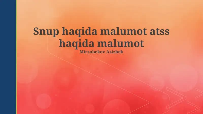 SNUP va ATSS