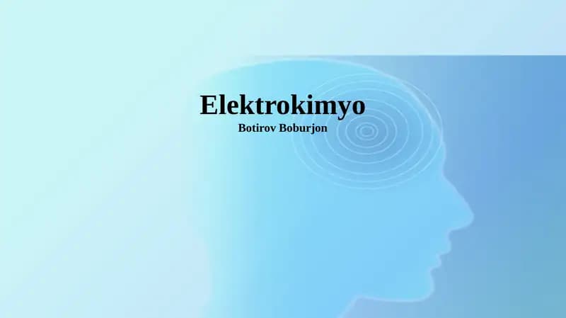 Elektrokimyo
