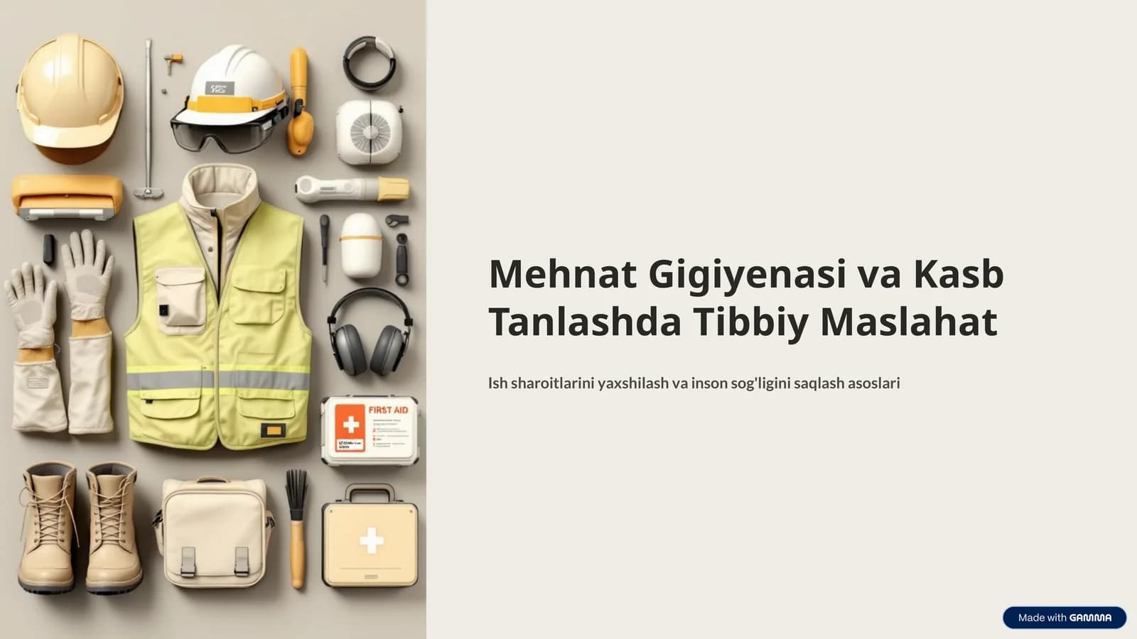 Mehnat Gigiyenasi va Kasb Tanlashda Tibbiy Maslahat