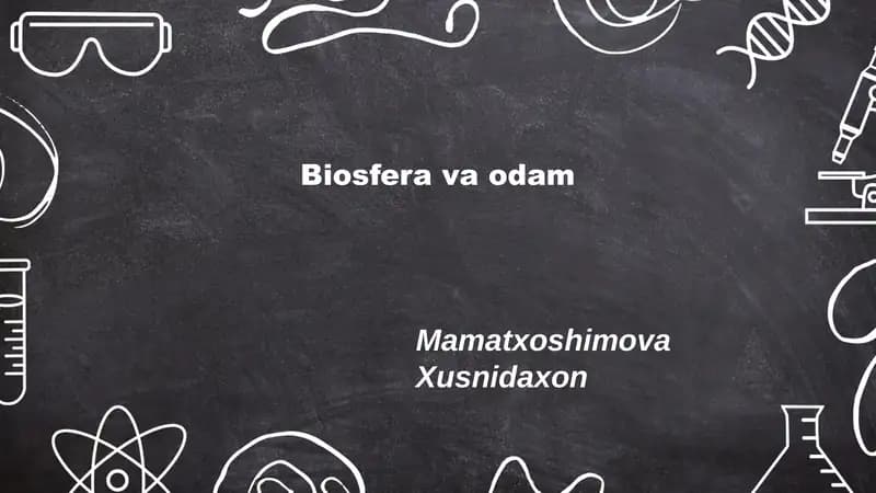 Biosfera va odam