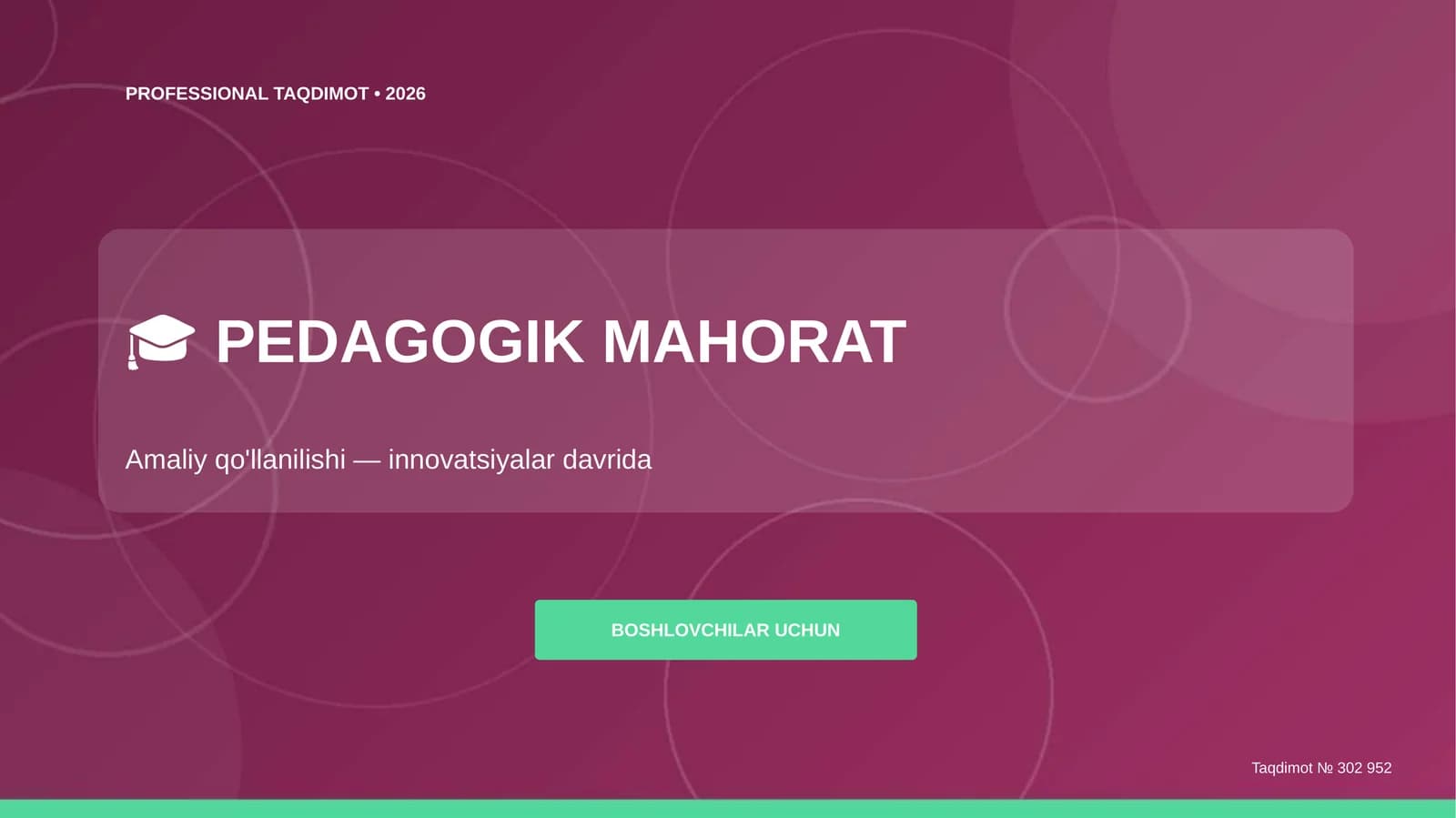 PEDAGOGIK MAHORAT Amaliy qo'llanilishi — innovatsiyalar davrida