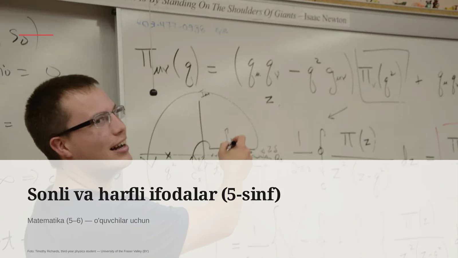 Sonli va harfli ifodalar (5-sinf)