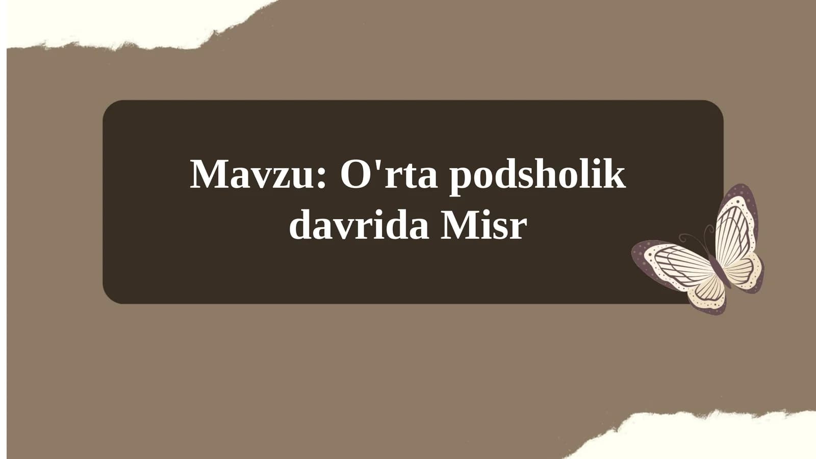 Oʻrta podsholik davrida Misr