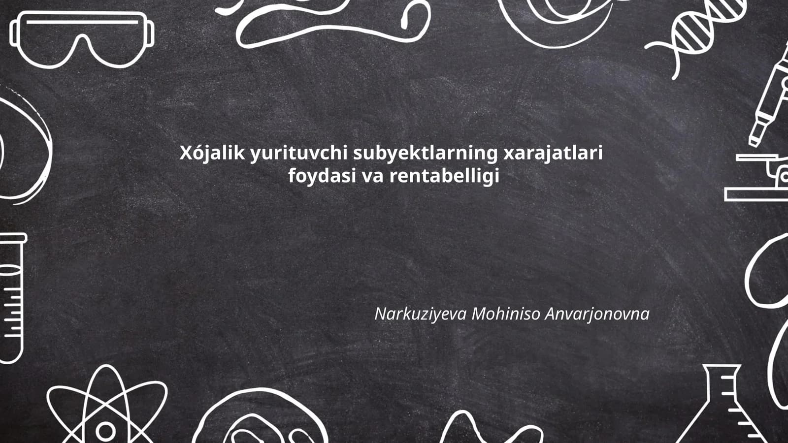 Xójalik yurituvchi subyektlarning xarajatlari foydasi va rentabelligi
