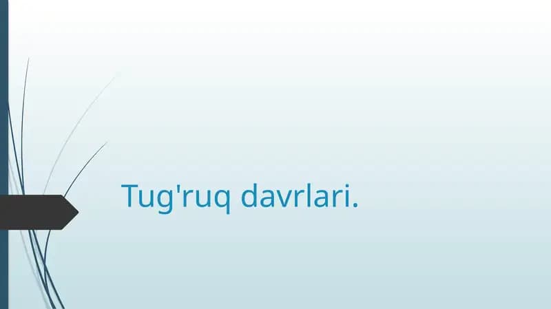Tug'ruq davrlari