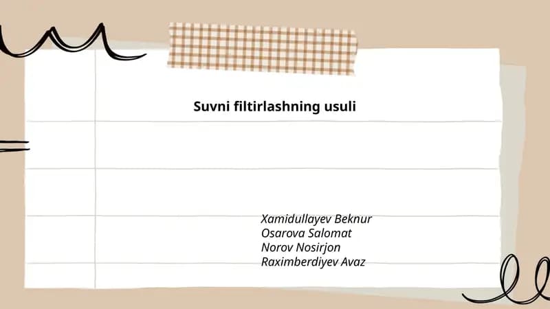 Suvni biologik filtirlash