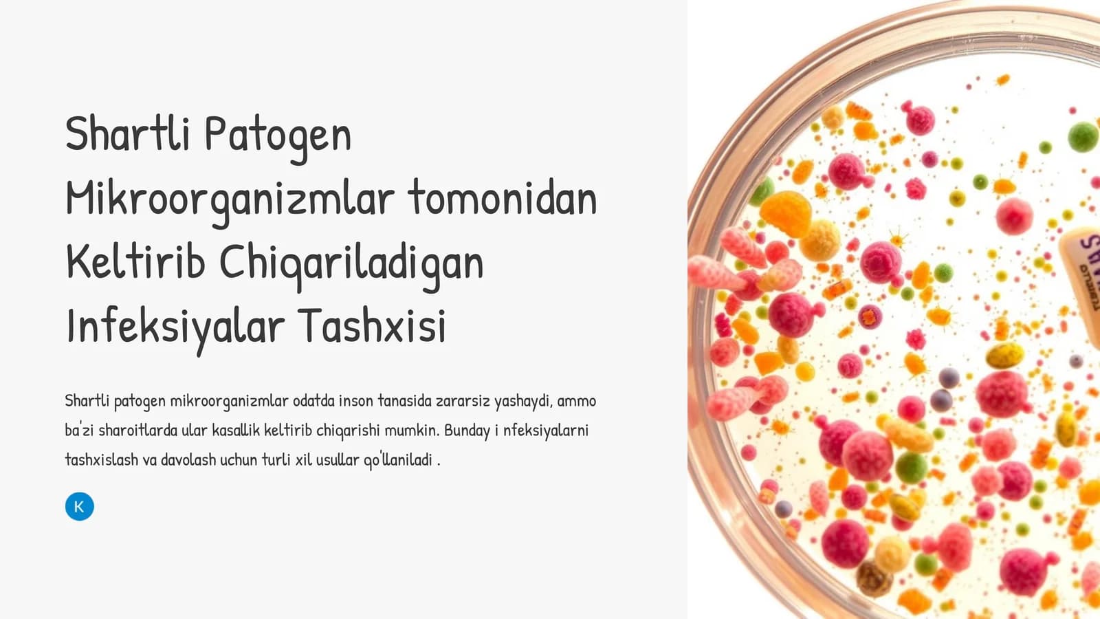 Shartli Patogen Mikroorganizmlar tomonidan Keltirib Chiqariladigan Infeksiyalar Tashxisi