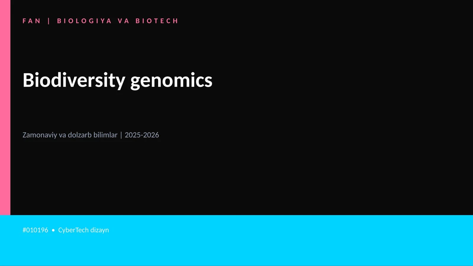 Biodiversity genomics