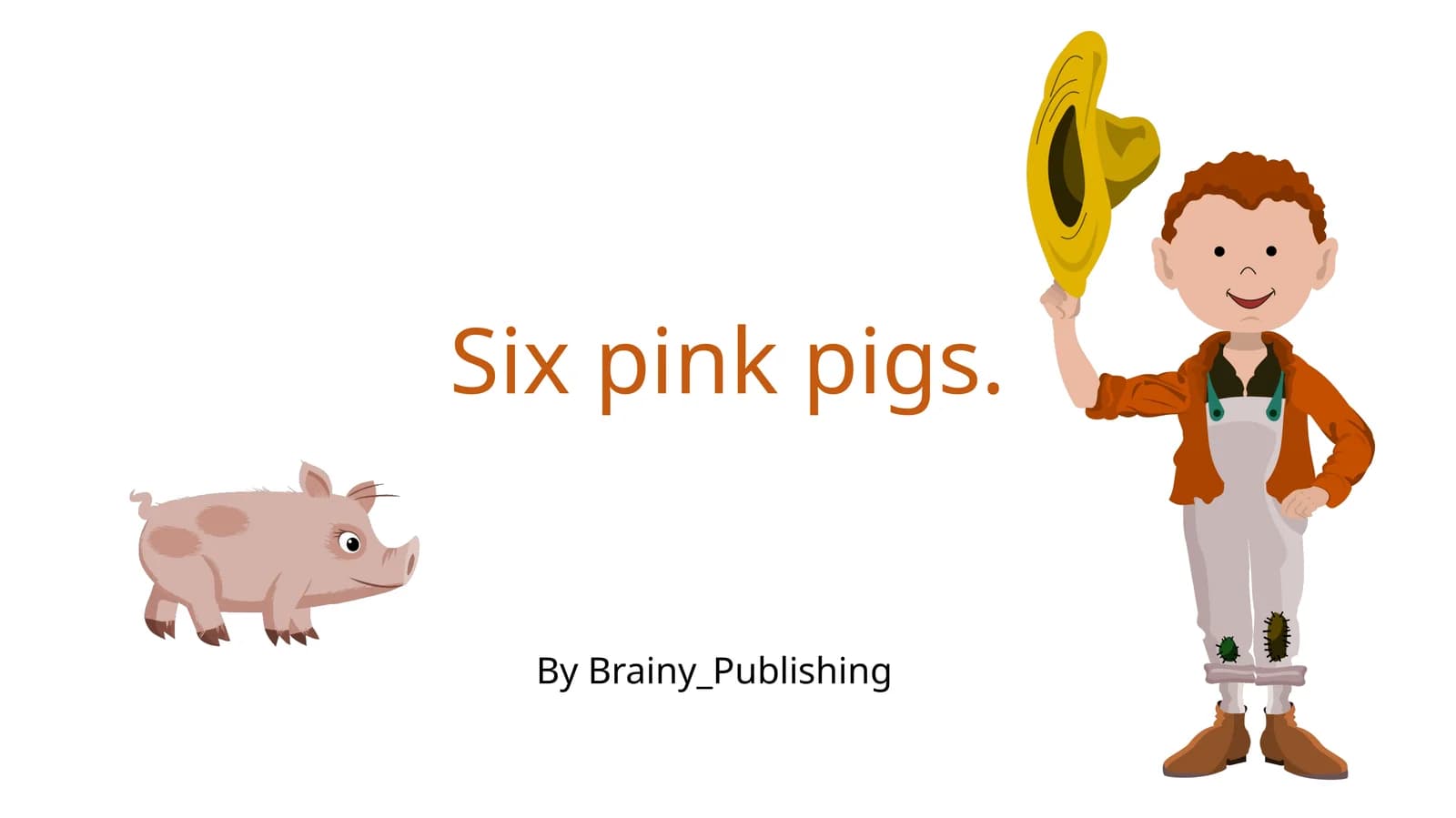 Six pink pigs
