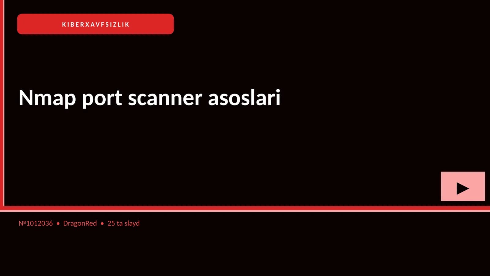 Nmap port scanner asoslari