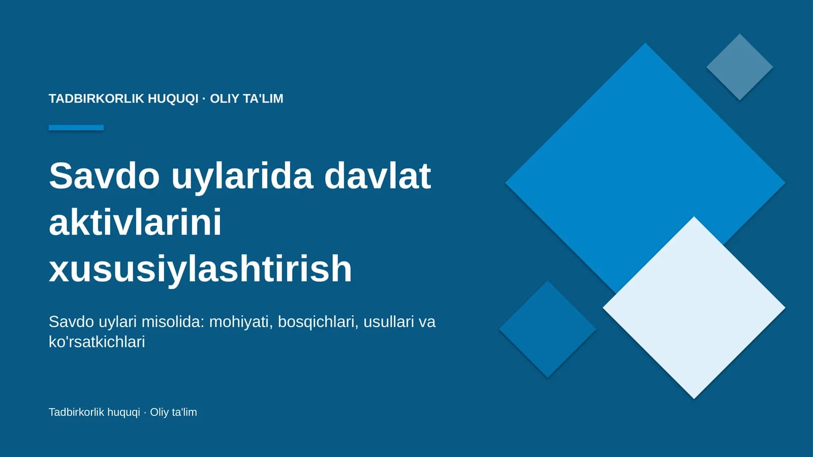 savdo uylarida davlat aktivlarini xususiylashtirish 9391
