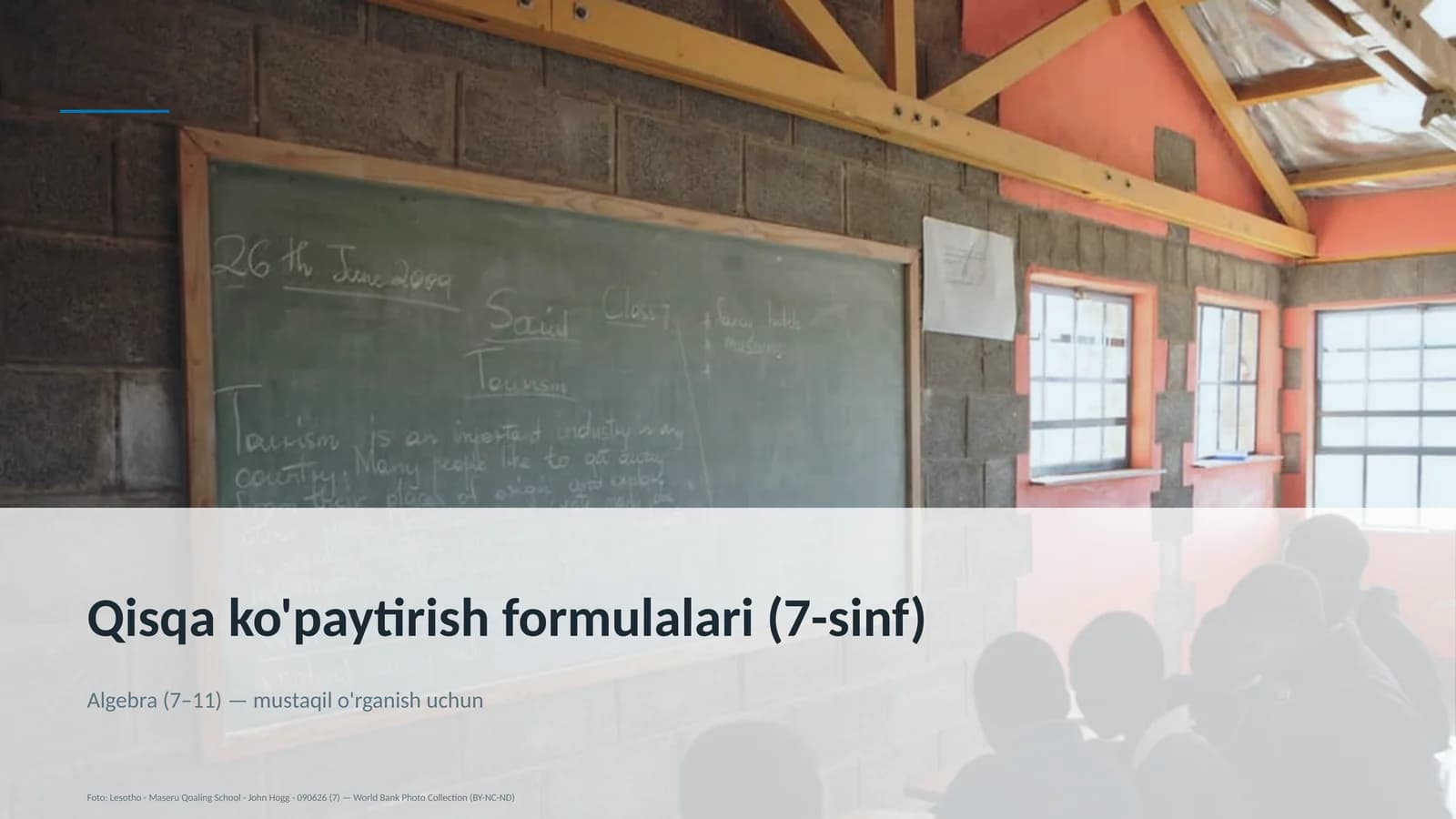Qisqa ko'paytirish formulalari (7-sinf)