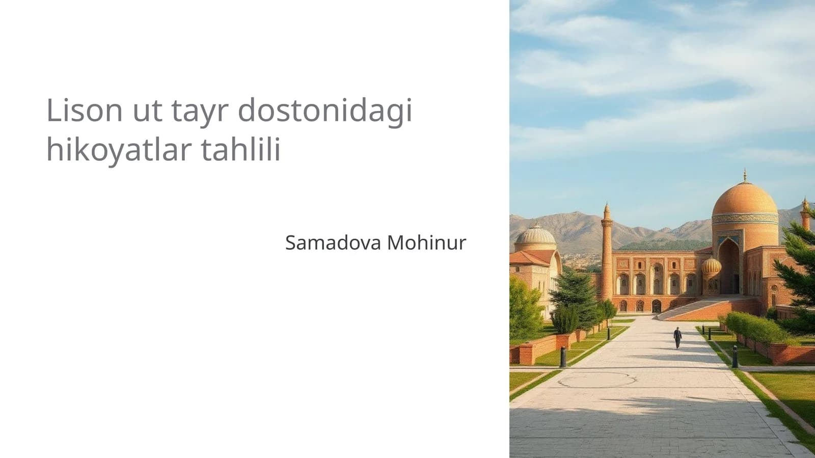 Lison ut tayr dostonidagi hikoyatlar tahlili