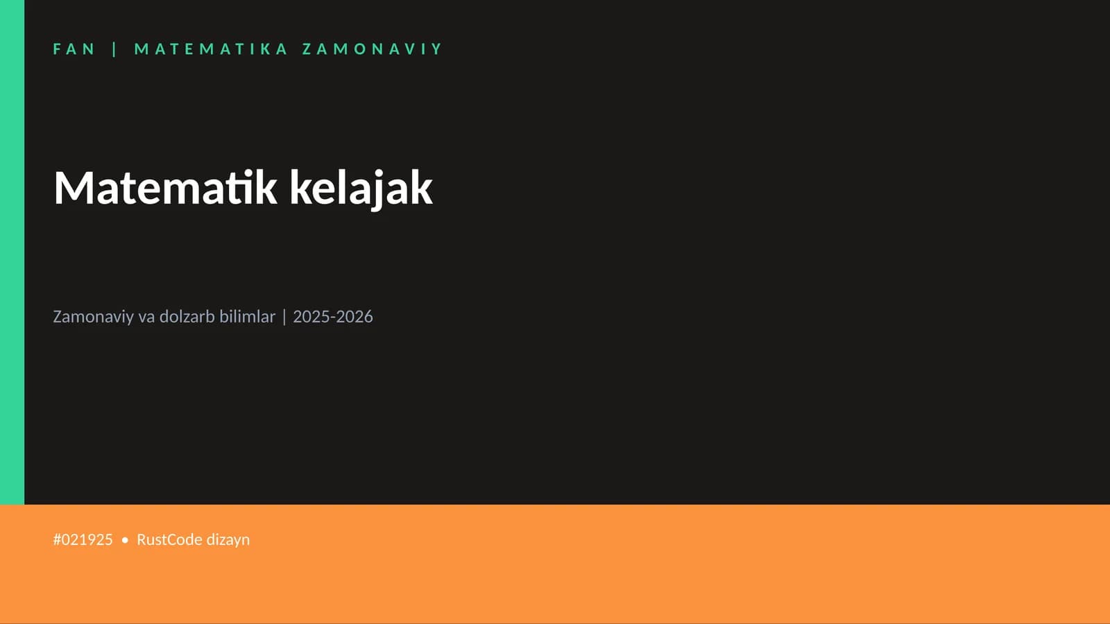 Matematik kelajak