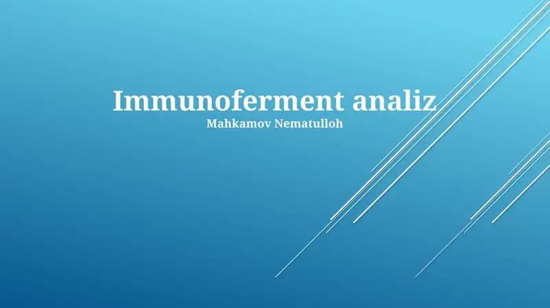 Immunoferment analiz
