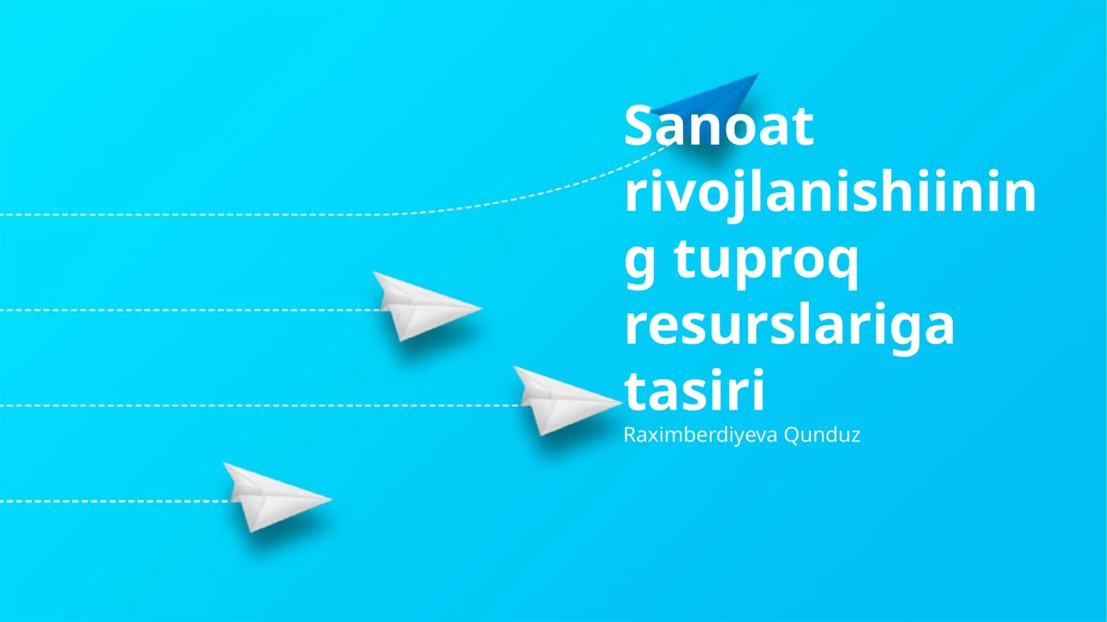 Sanoat rivojlanishiining tuproq resurslariga tasiri