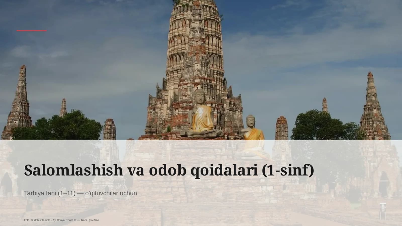 Salomlashish va odob qoidalari (1-sinf)