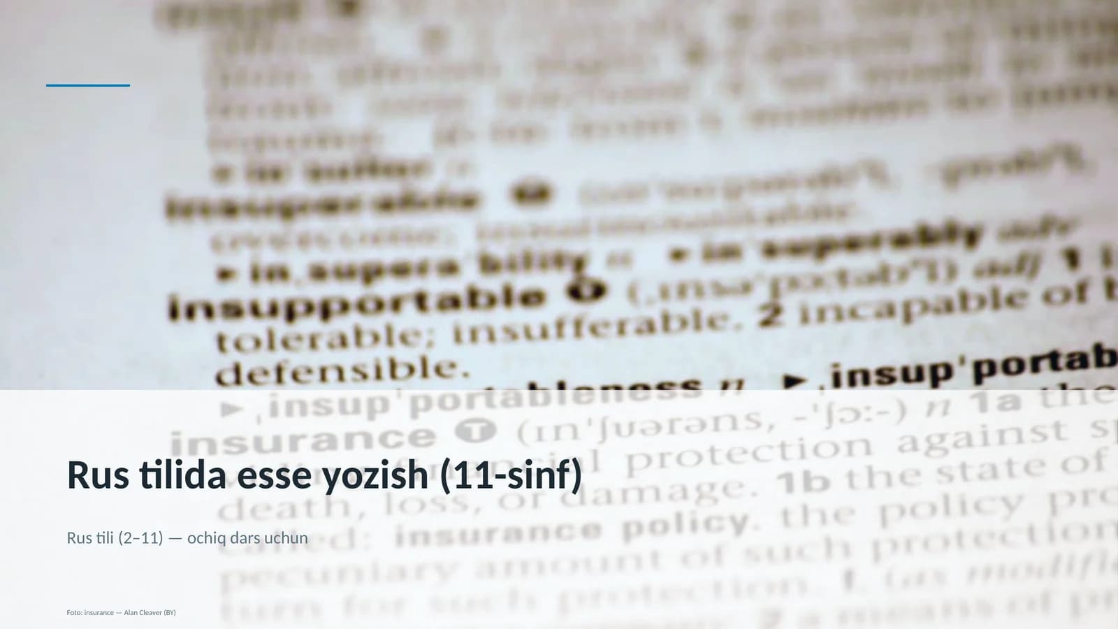 Rus tilida esse yozish (11-sinf)