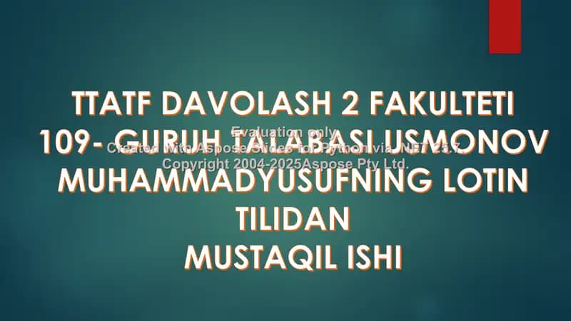 Tilning ahamiyati