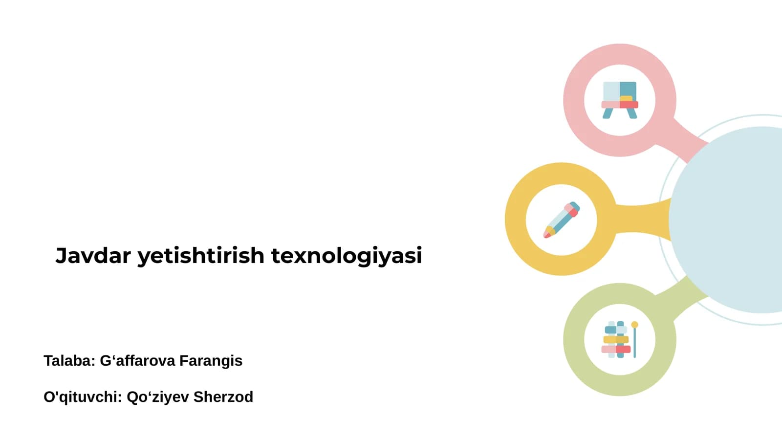 Javdar yetishtirish texnologiyasi