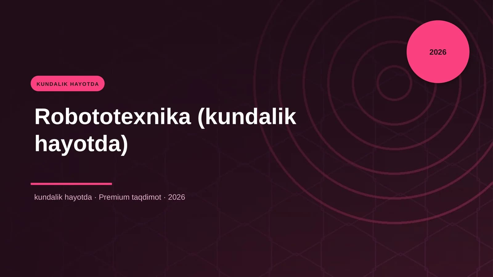 Robototexnika (kundalik hayotda)