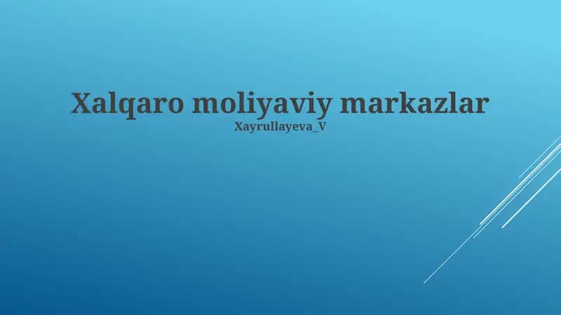 Jahon kapital oqimlari