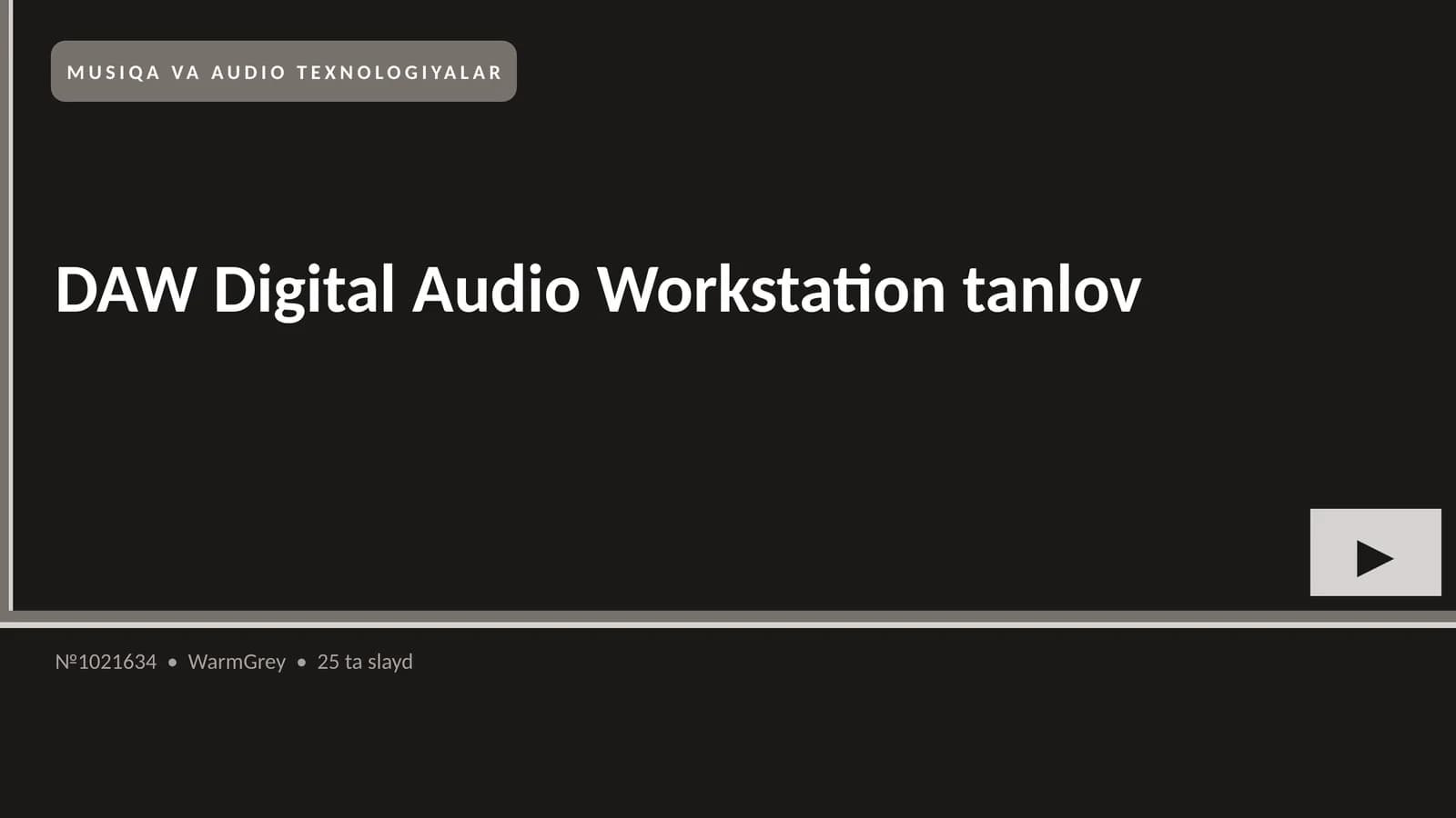 DAW Digital Audio Workstation tanlov