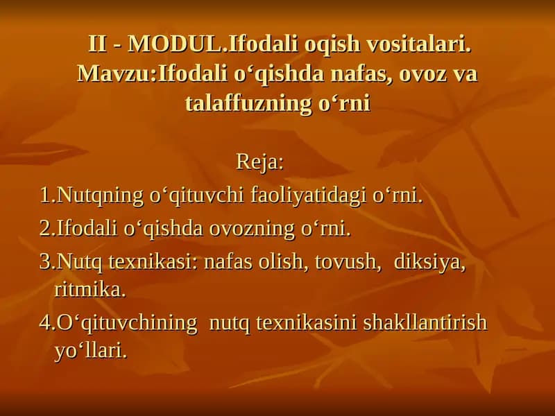 II - MODUL