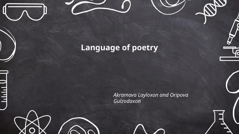 Language of poetry