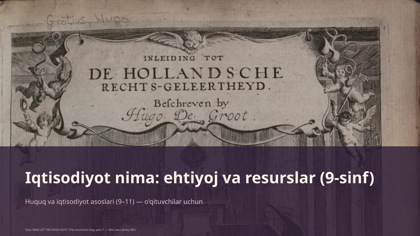 Huquq va iqtisodiyot asoslari (9–11) — o'qituvchilar uchun