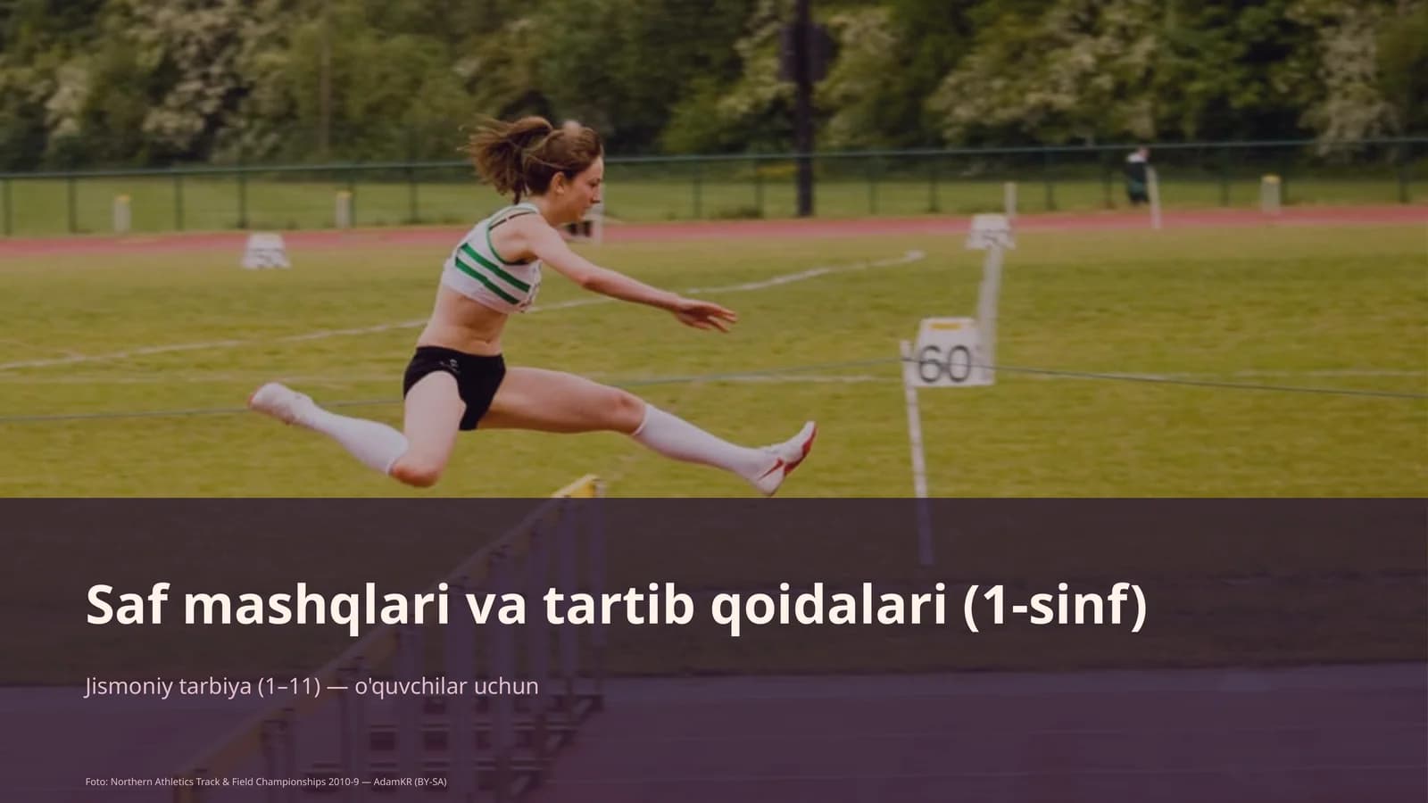 Saf mashqlari va tartib qoidalari (1-sinf)