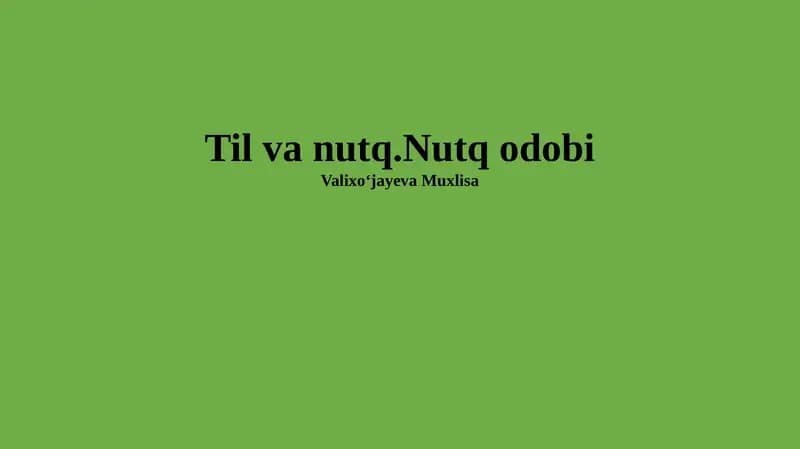 Nutq odobi