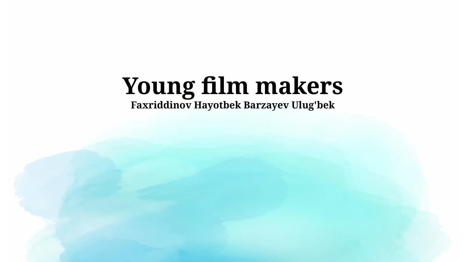 Young film makers
