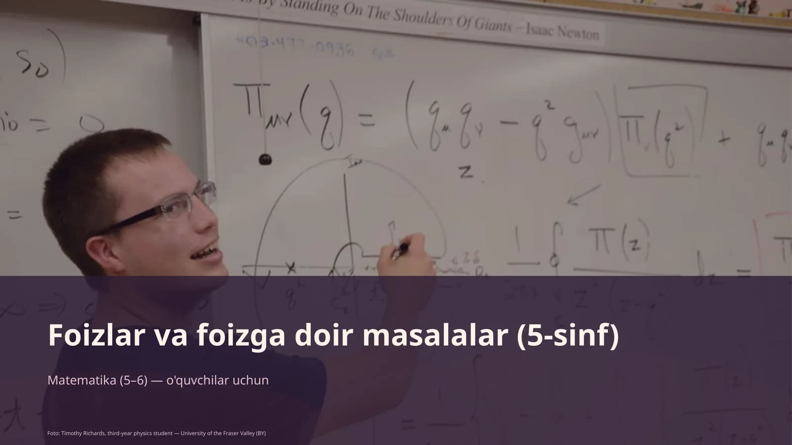 Foizlar va foizga doir masalalar (5-sinf)
