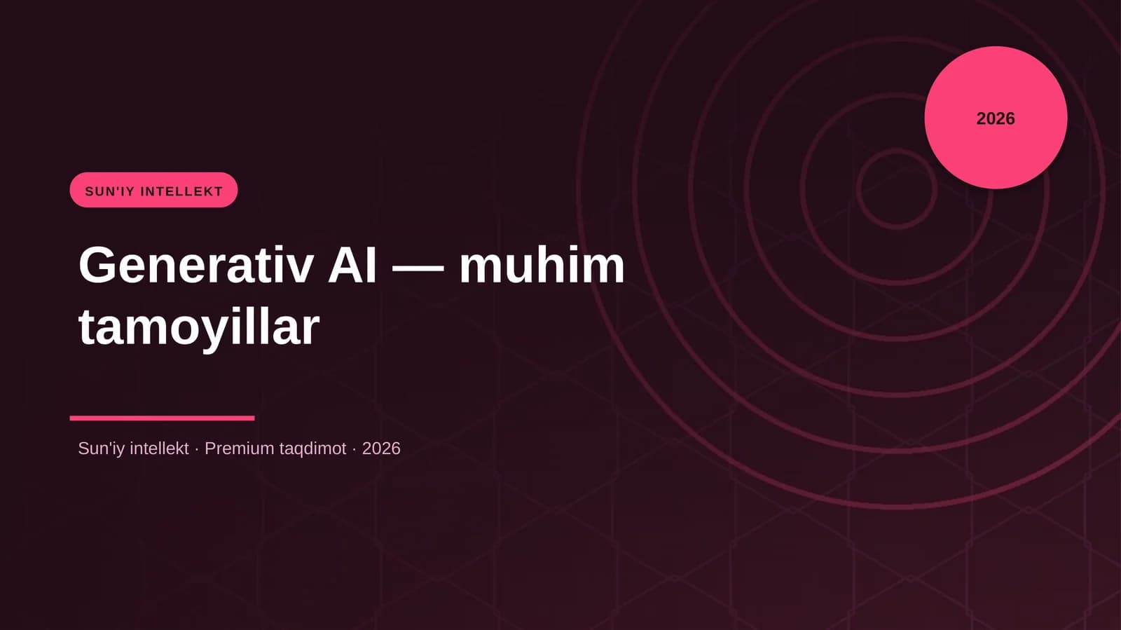 Generativ AI — muhim tamoyillar