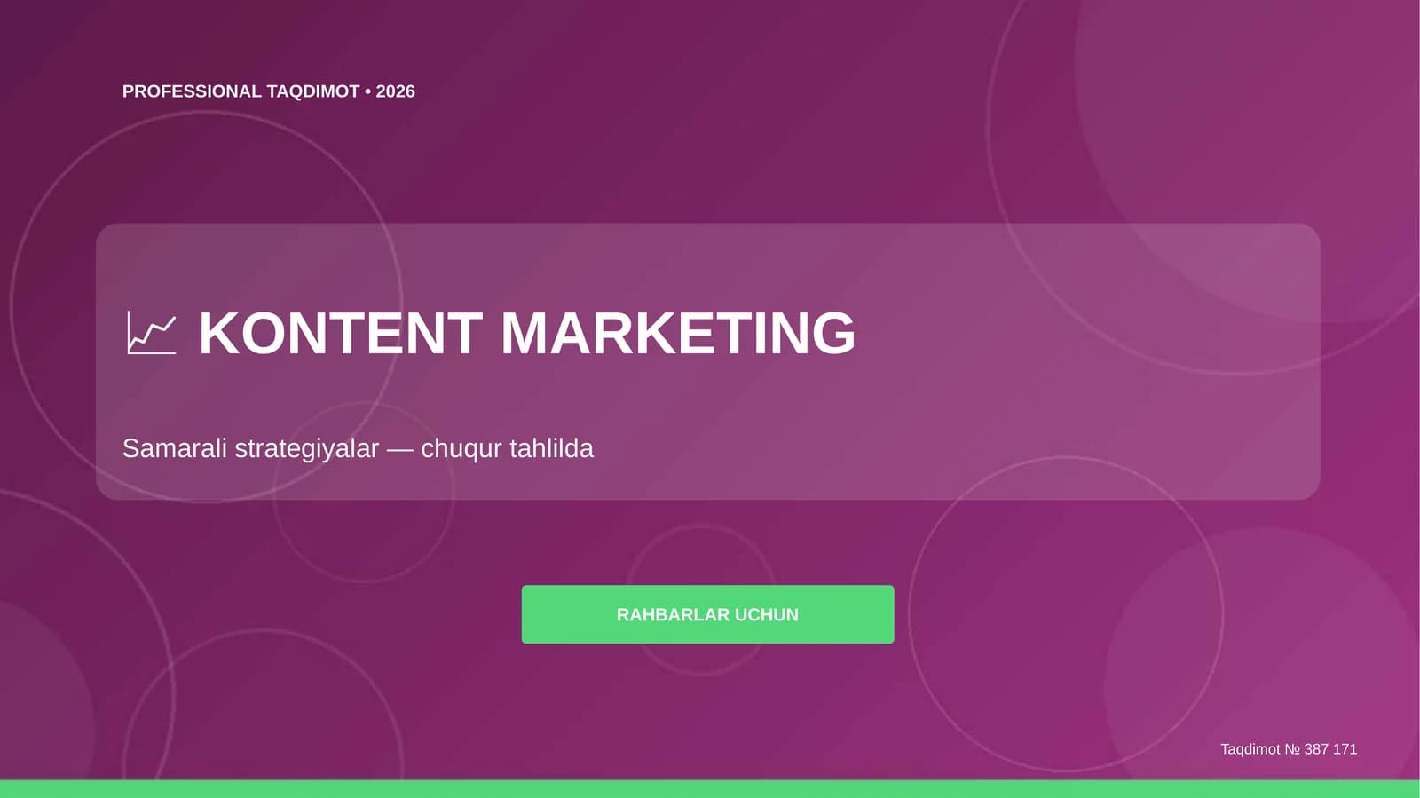 Kontent marketing: samarali strategiyalar (chuqur tahlilda)