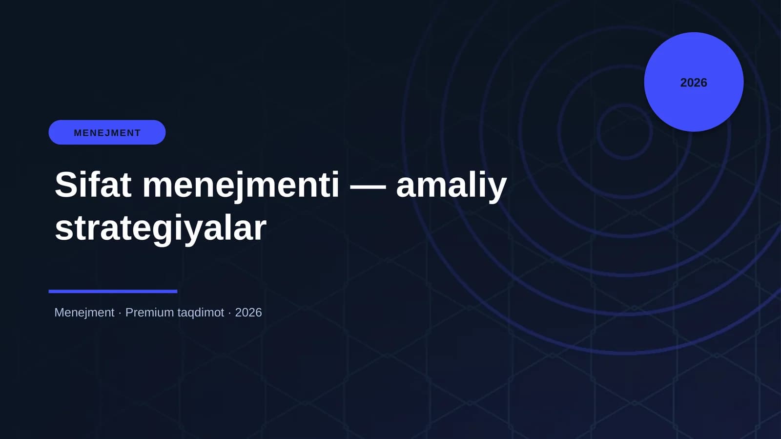 Sifat menejmenti — amaliy strategiyalar
