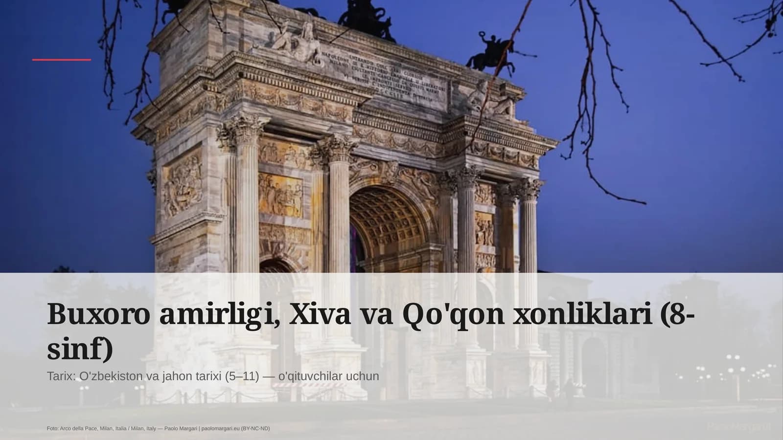 Buxoro amirligi, Xiva va Qo'qon xonliklari (8-sinf)