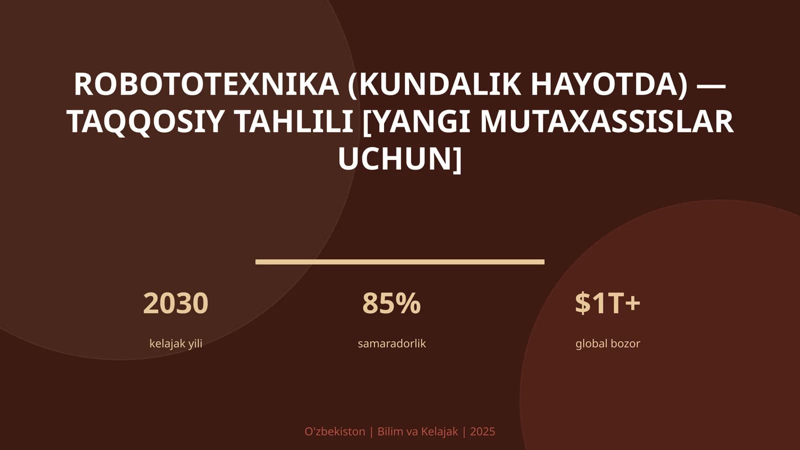 Robototexnika (kundalik hayotda) — taqqosiy tahlili [yangi mutaxassislar uchun]