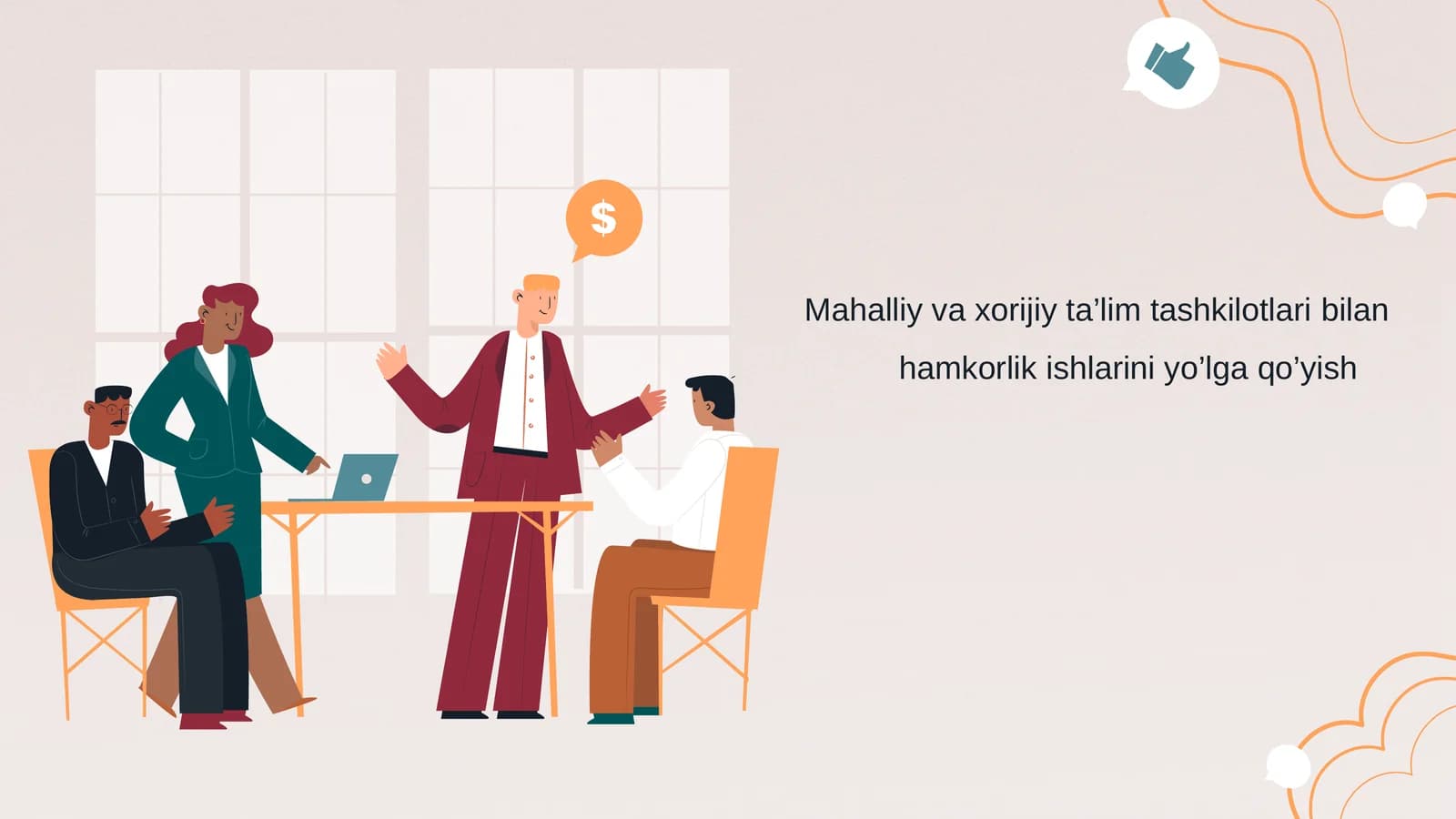 Mahalliy va xorijiy ta'lim tashkilotlari bilan hamkorlik ishlarini yo’lga qo’yish
