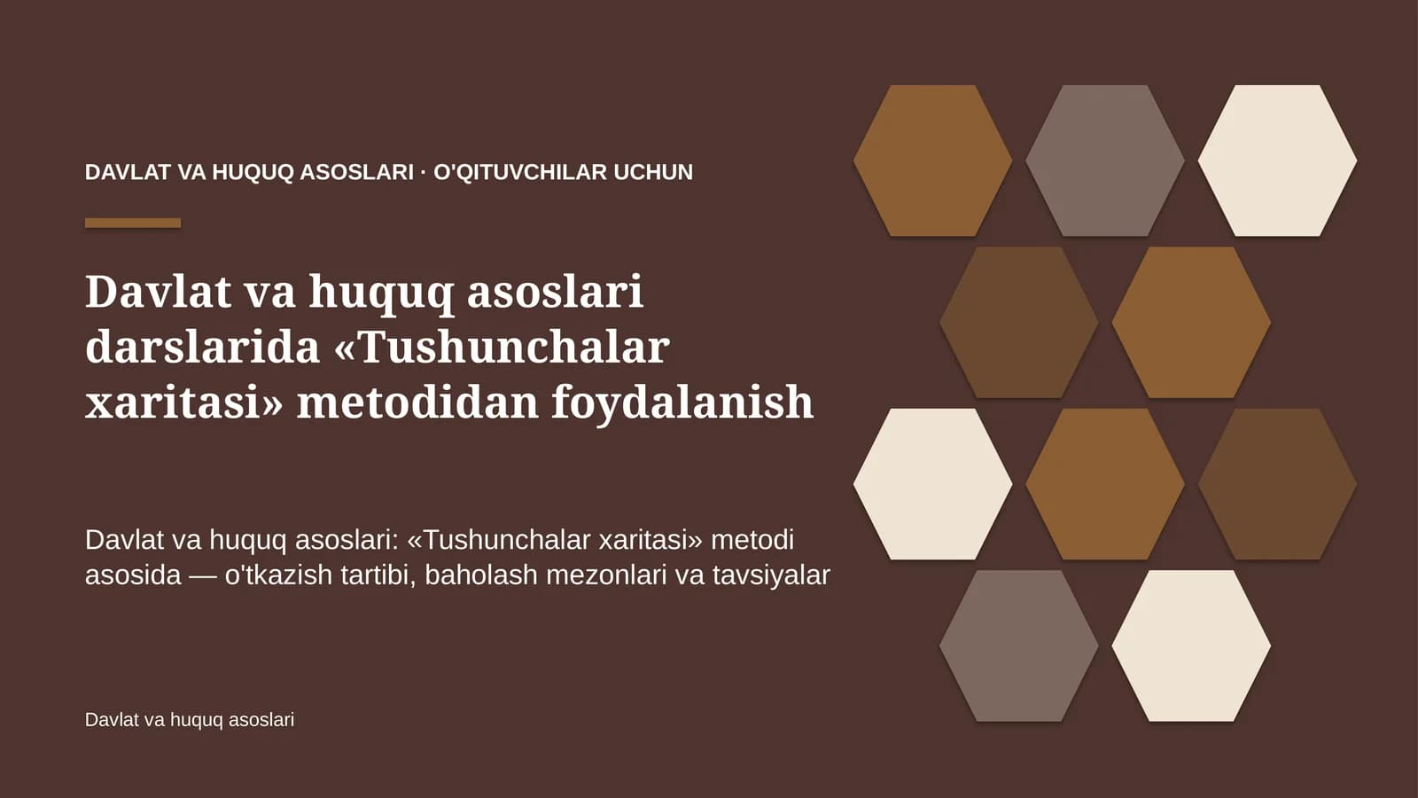 davlat va huquq asoslari darslarida tushunchalar xaritasi metodidan foydalanish 7702
